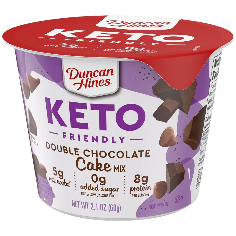 Duncan Hines Keto Friendly Double Chocolate Cake Cup - 2.1oz