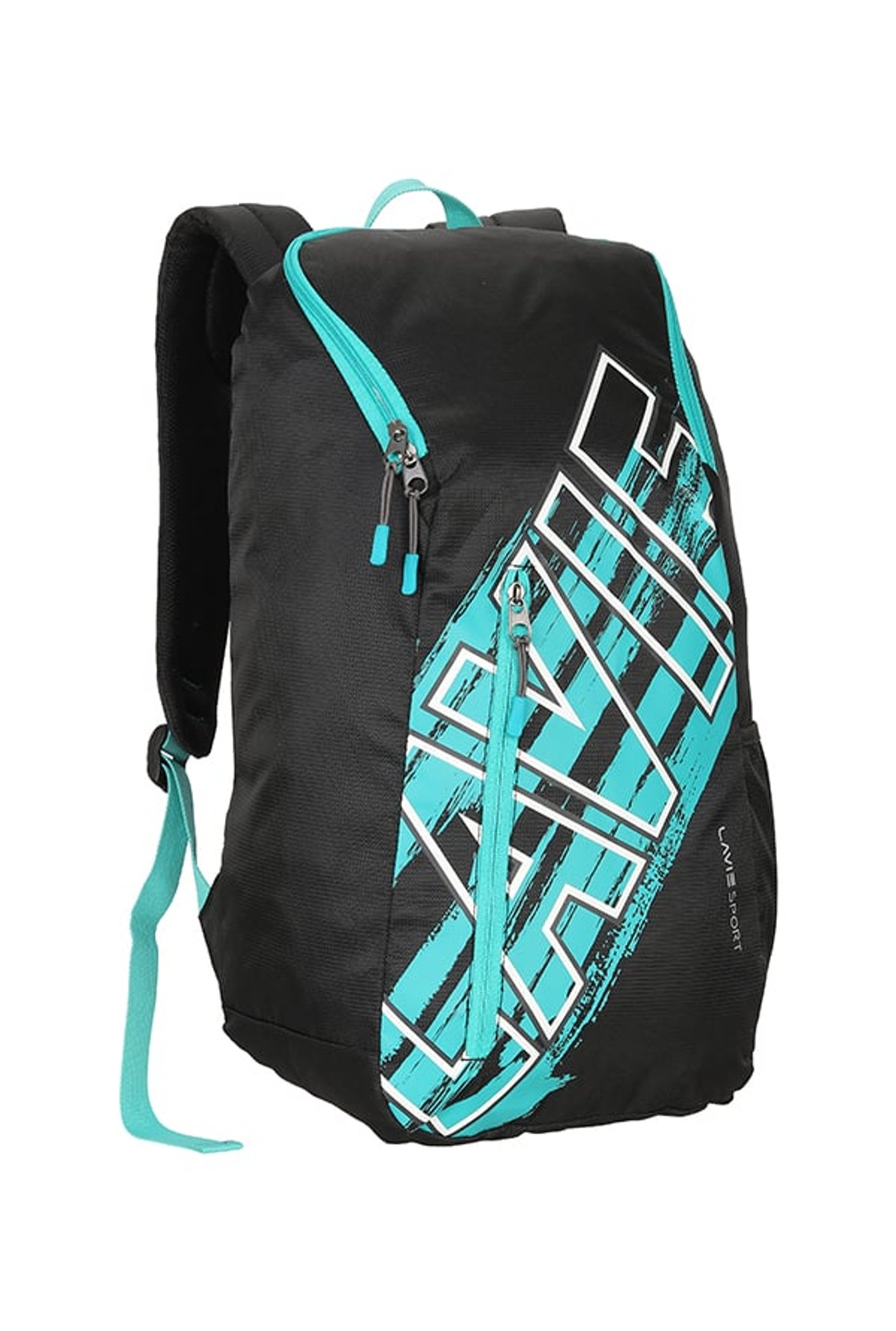 Lavie Clinton Black Printed Polyester Backpack