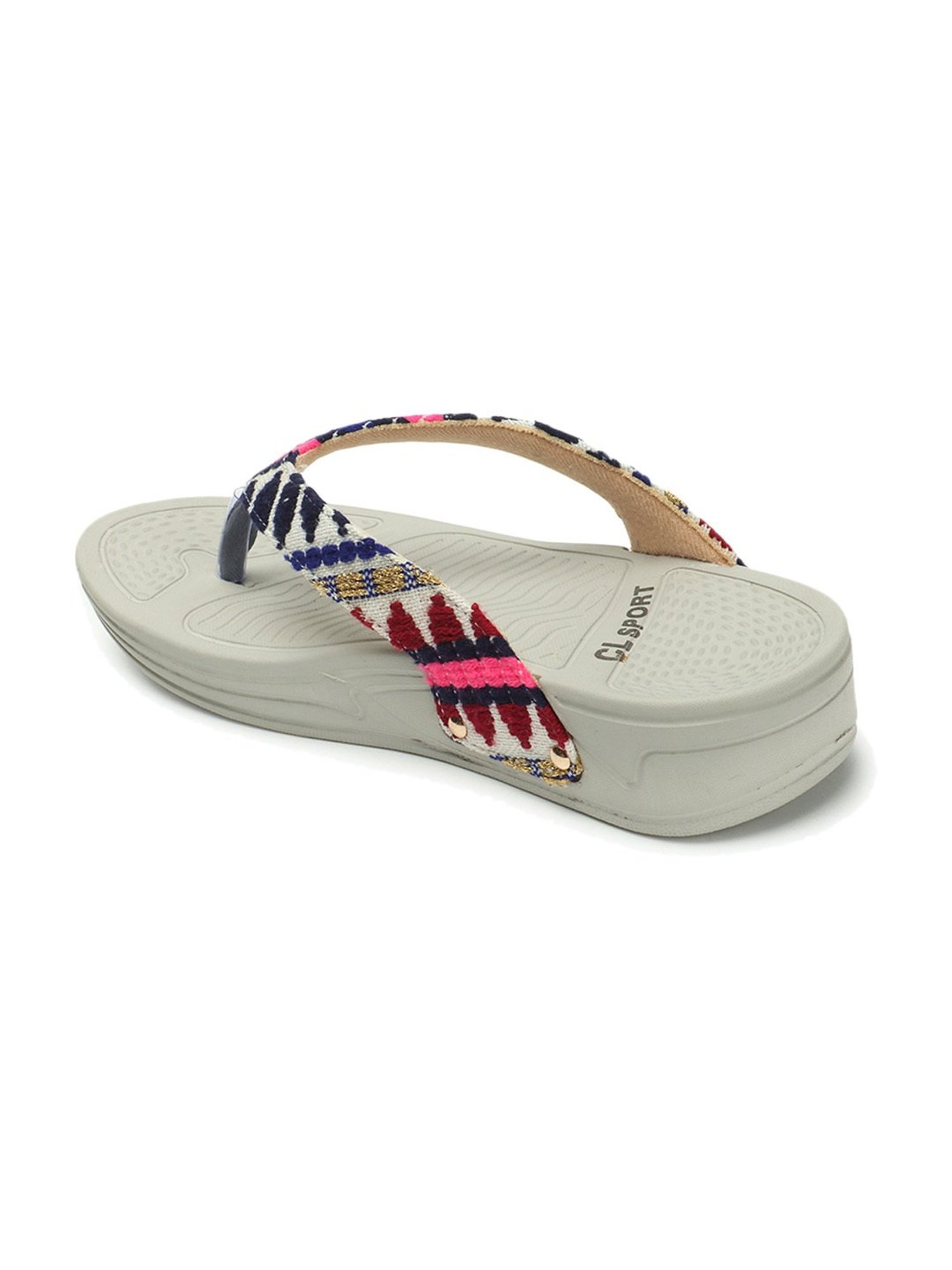 CL Sports by Carlton London Women's Purple Thong Wedges