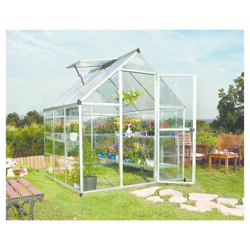 6'X6' Hybrid Greenhouse - Silver - Palram