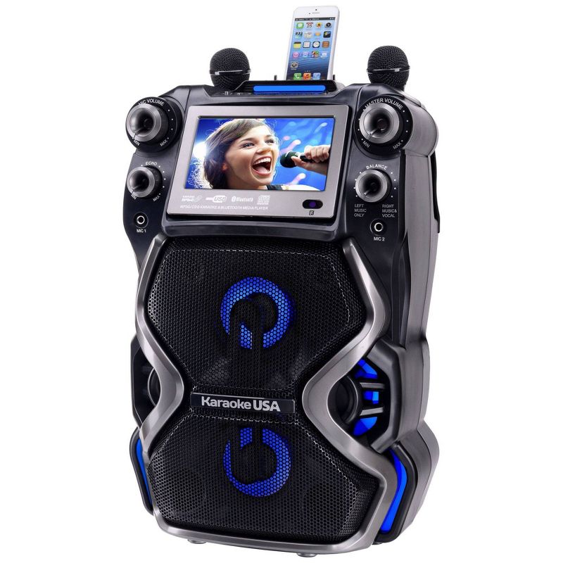 Karaoke USA Portable Professional Bluetooth CDG/MP3G Karaoke Machine (GF920)