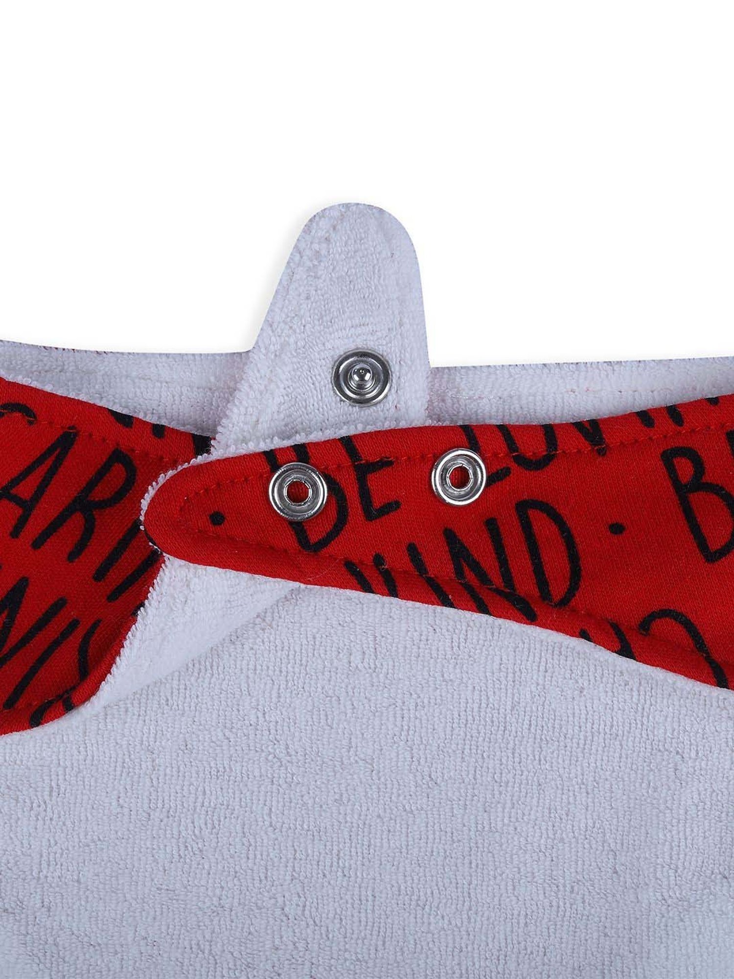 Baby Moo Kids Red & White Cotton Printed Bib (Pack of 3)