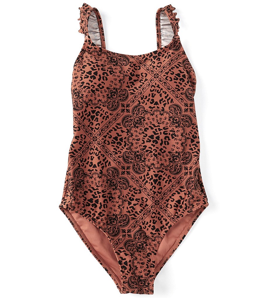 Chelsea & Violet Big Girls 7-16 Family Matching Animal-Print One-Piece Swimsuit