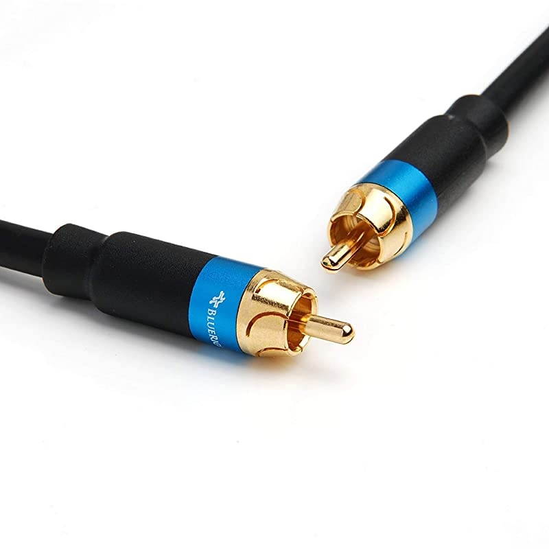 Subwoofer RCA to RCA Audio Cable 8FT Dual Shielded with Gold Plated Connectors