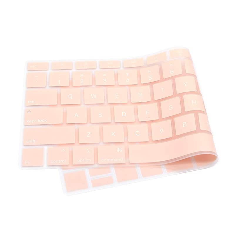 2020 MacBook Air 13 inch Keyboard Cover Newest Version Soft Silicone Skin Protector for MacBook Air 13Inch Touch ID with Retina Display A2337A2179 US Layout 2020d Rose Pink