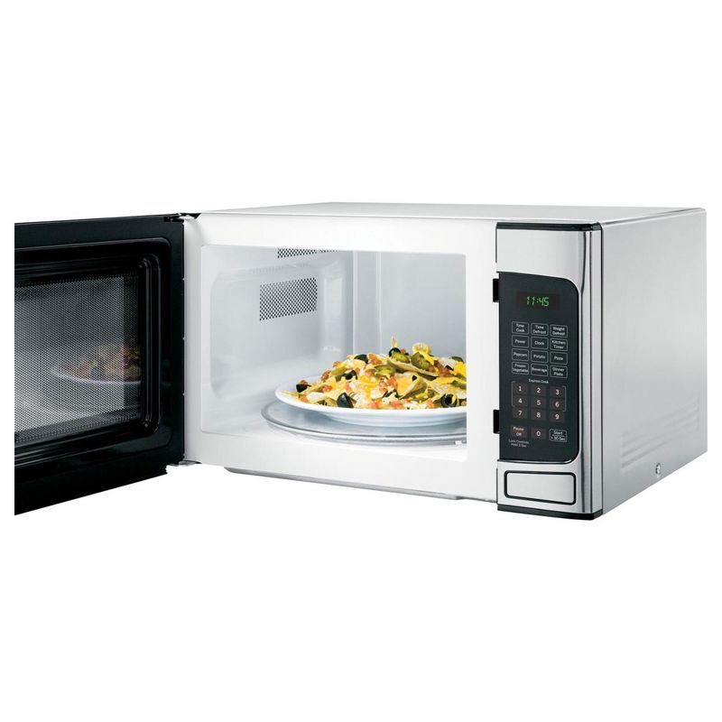 GE 1.1 Cu Ft Countertop Stainless Steel Microwave Oven (Manufacturer Refurbished)