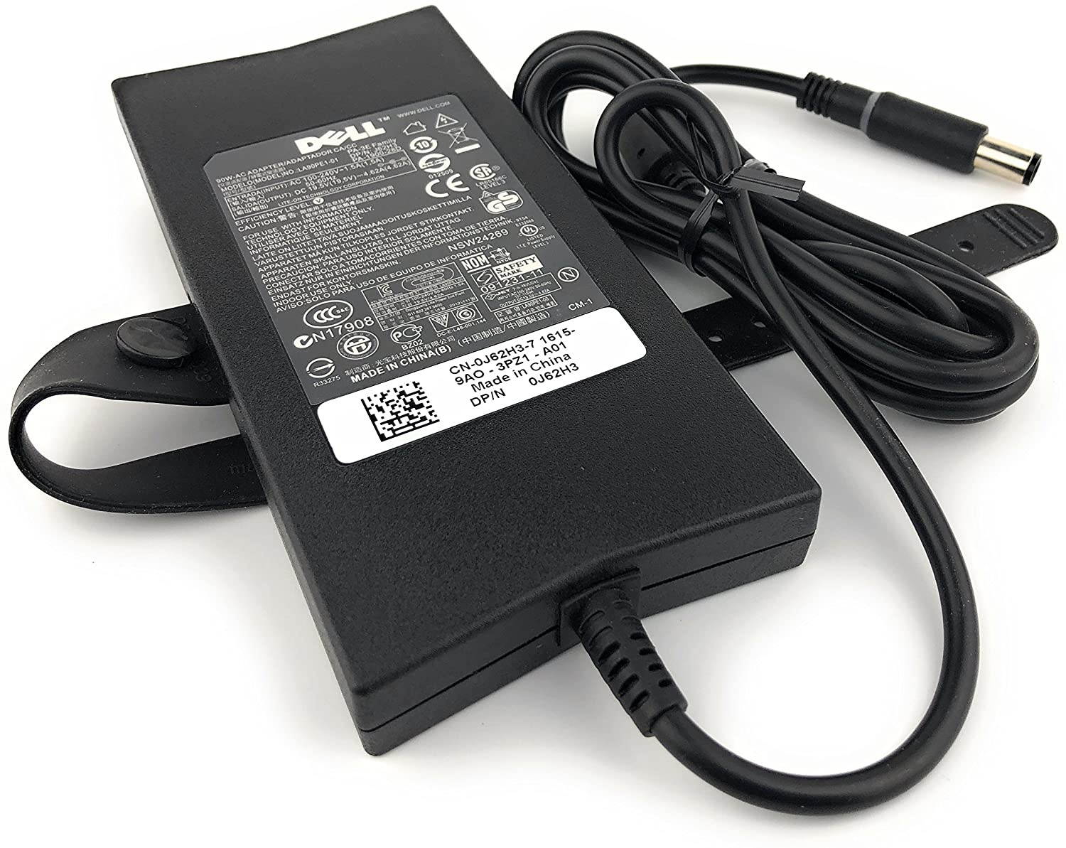 Dell Charger Power Supply Cord 90W 19.5V 4.62A for Latitude Inspiron 1520 1521 1525 1526 1545 1564 Studio 1537 1555 1735 1737 and Vostro 3460 3560 1540 3750 (Original Dell PA-3E Adapter)