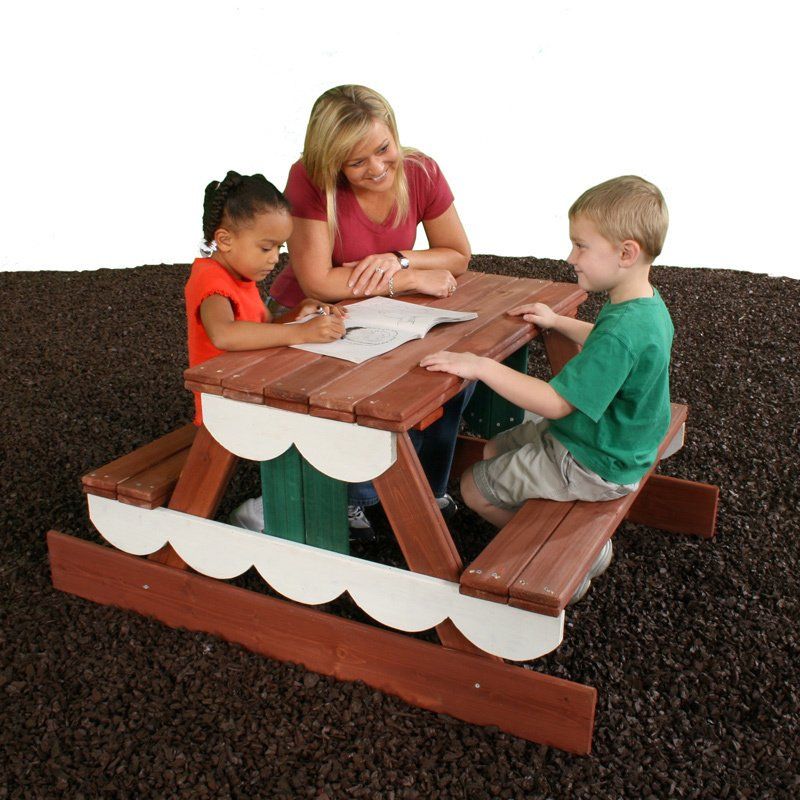 Swing-N-Slide Wooden Picnic Table