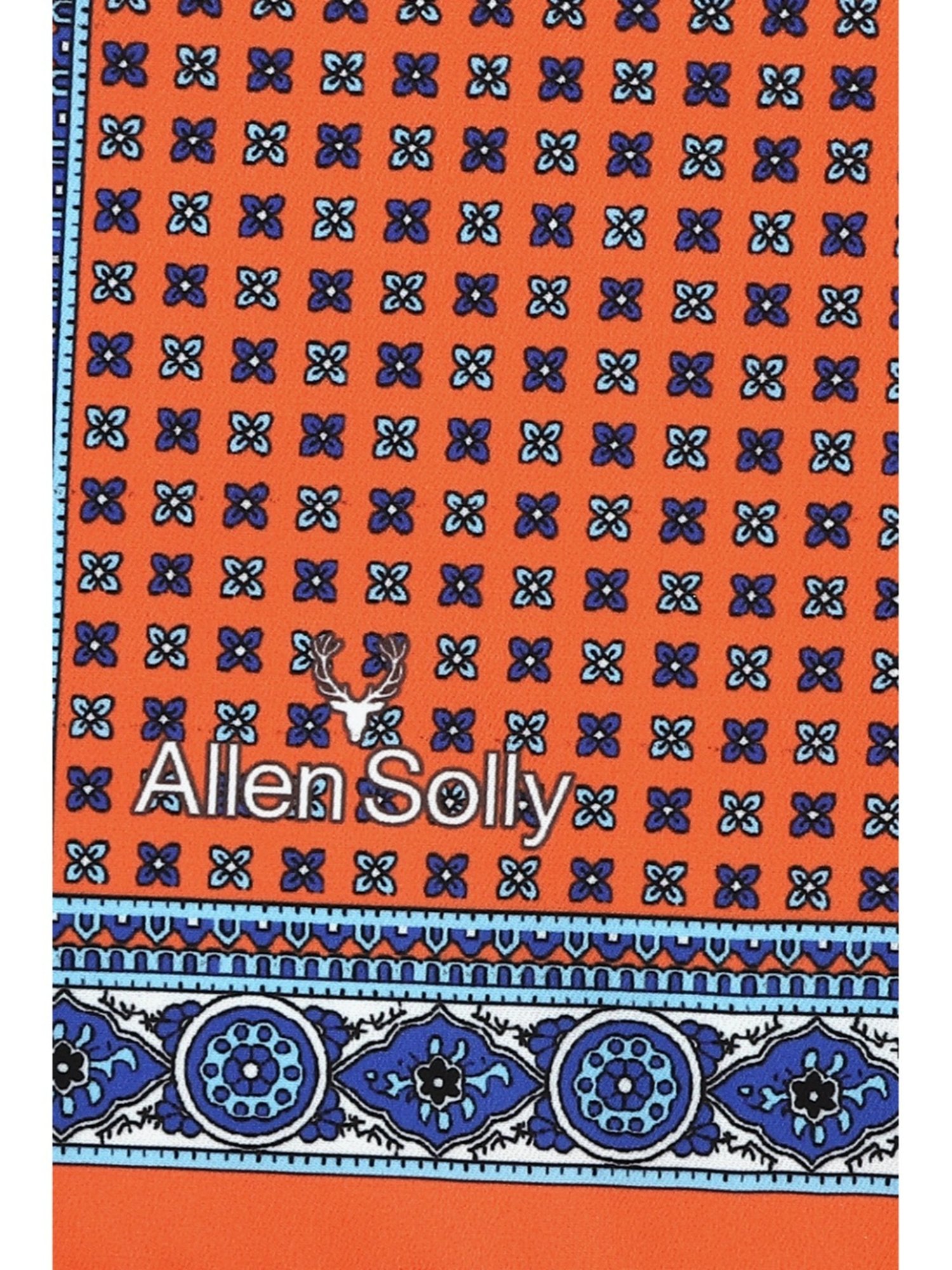 Van Heusen Green Printed Pocket Square