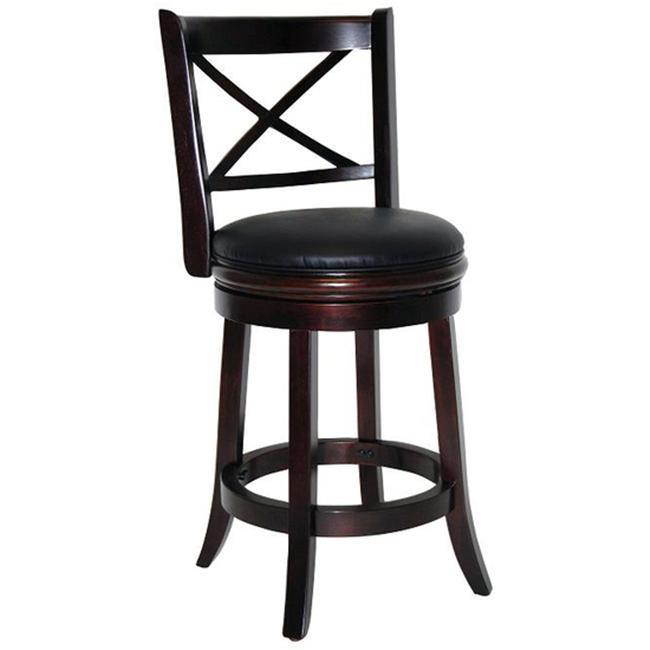 Boraam 24" Georgia Swivel Stool in Cappuccino Finish