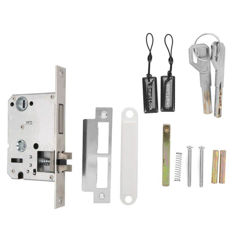 Keyless Entry Door Smart Door Lock Fingerprint Password IC Card Household Anti-Theft WiFi with 2 Mechanical Keys Password Lock