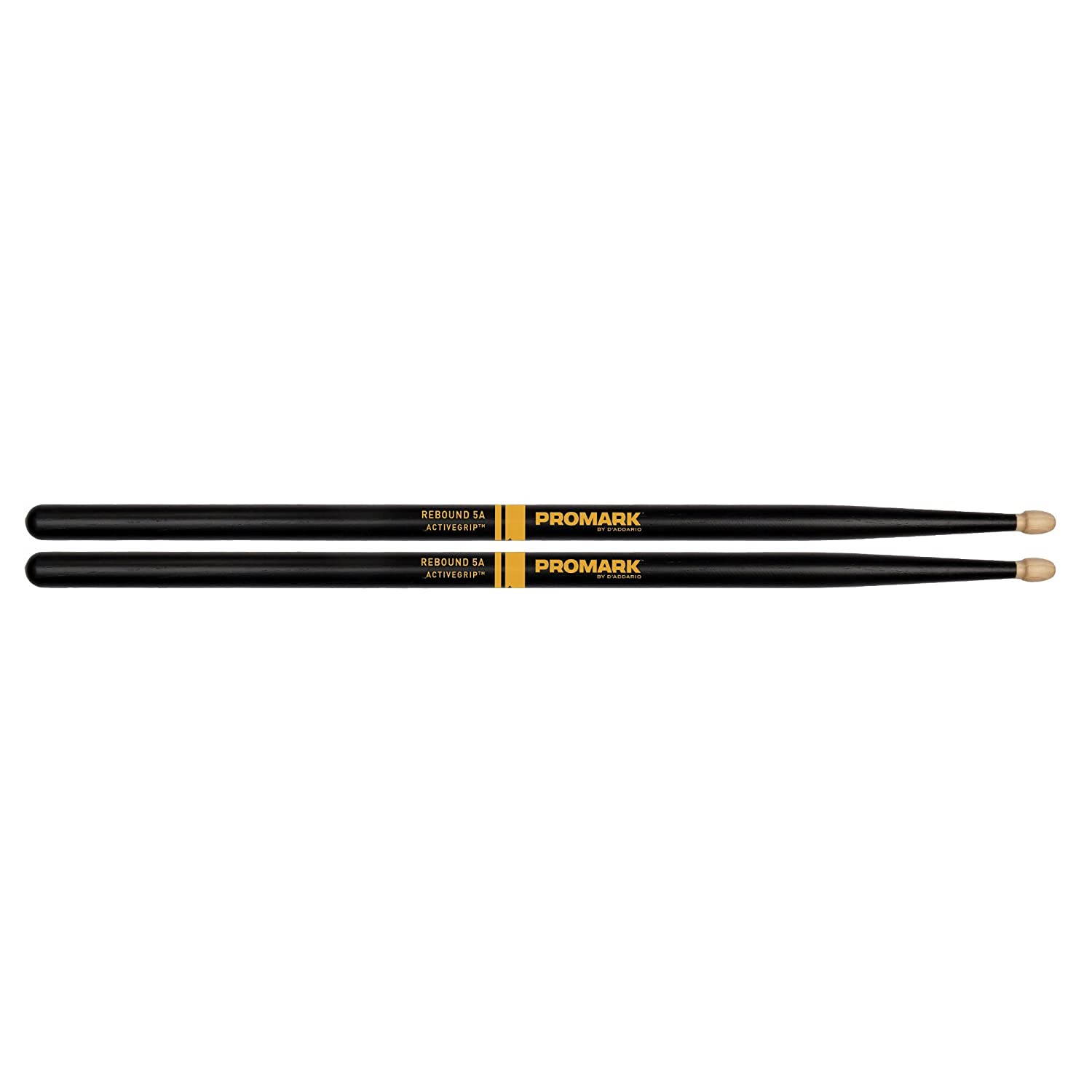 Promark ActiveGrip Forward Drumsticks, Acorn Tip, Black, Rebound 5A