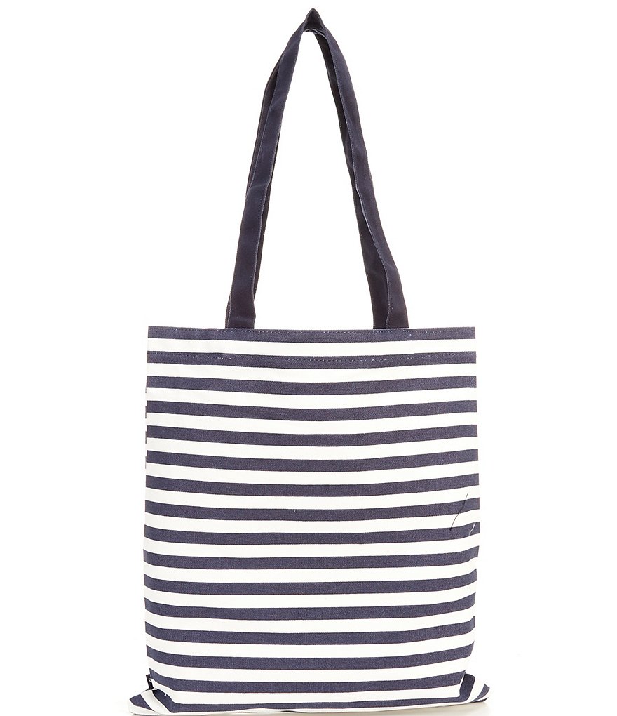 Joules Lulu Bee Stripe Novelty Canvas Tote Bag