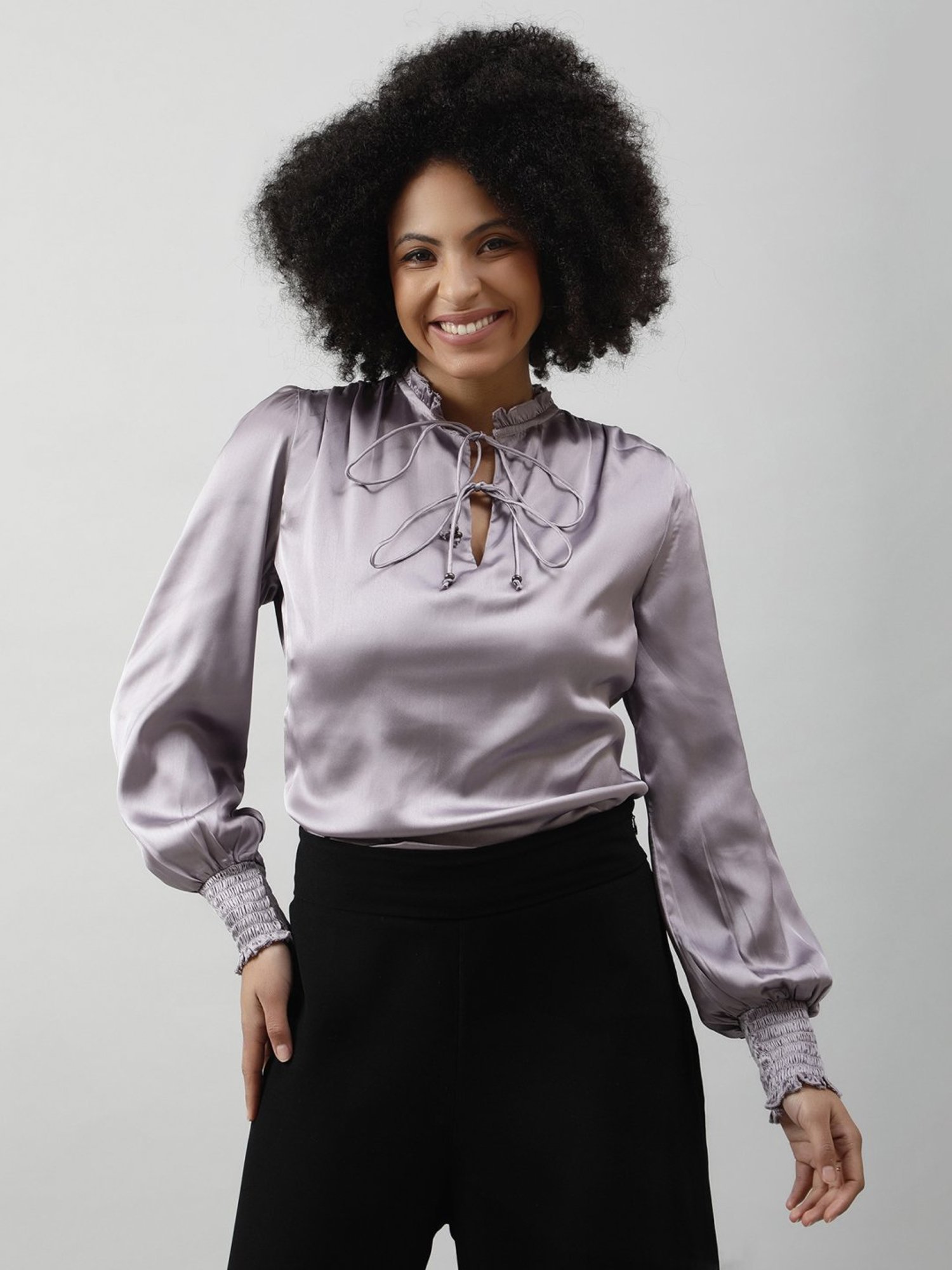 PURYS Purple Relaxed Fit Top