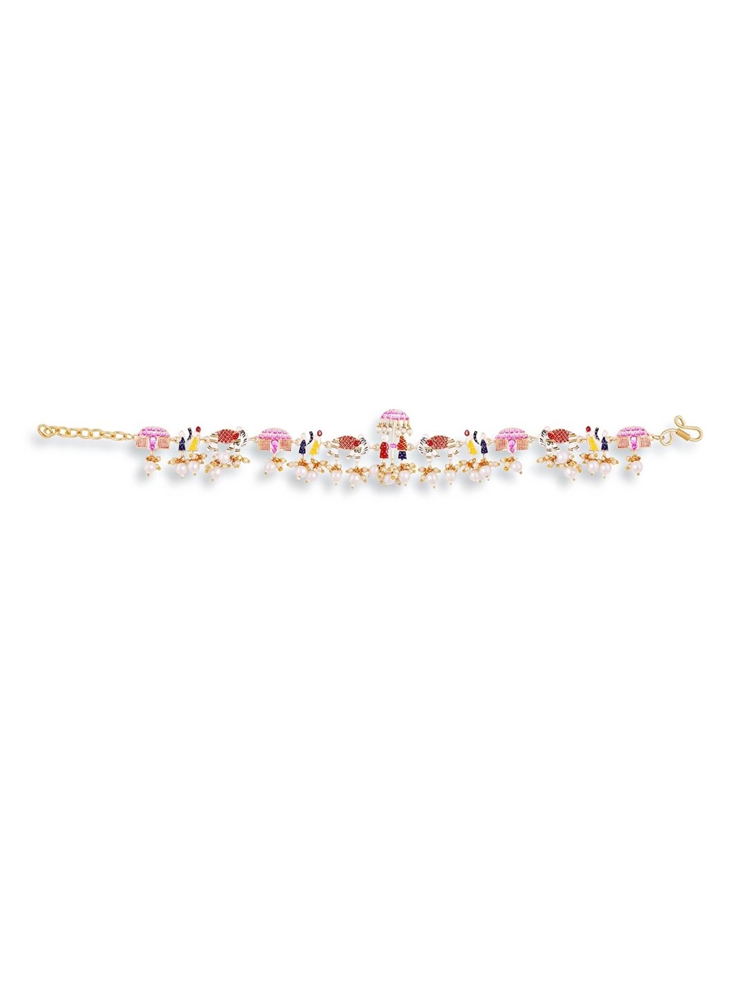 Abdesigns Gold-Plated Handpaint Wedding Doli Barat Bridal Anklets