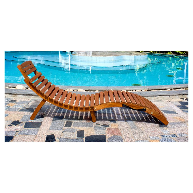Curved Folding Chaise Lounger -Northbeam