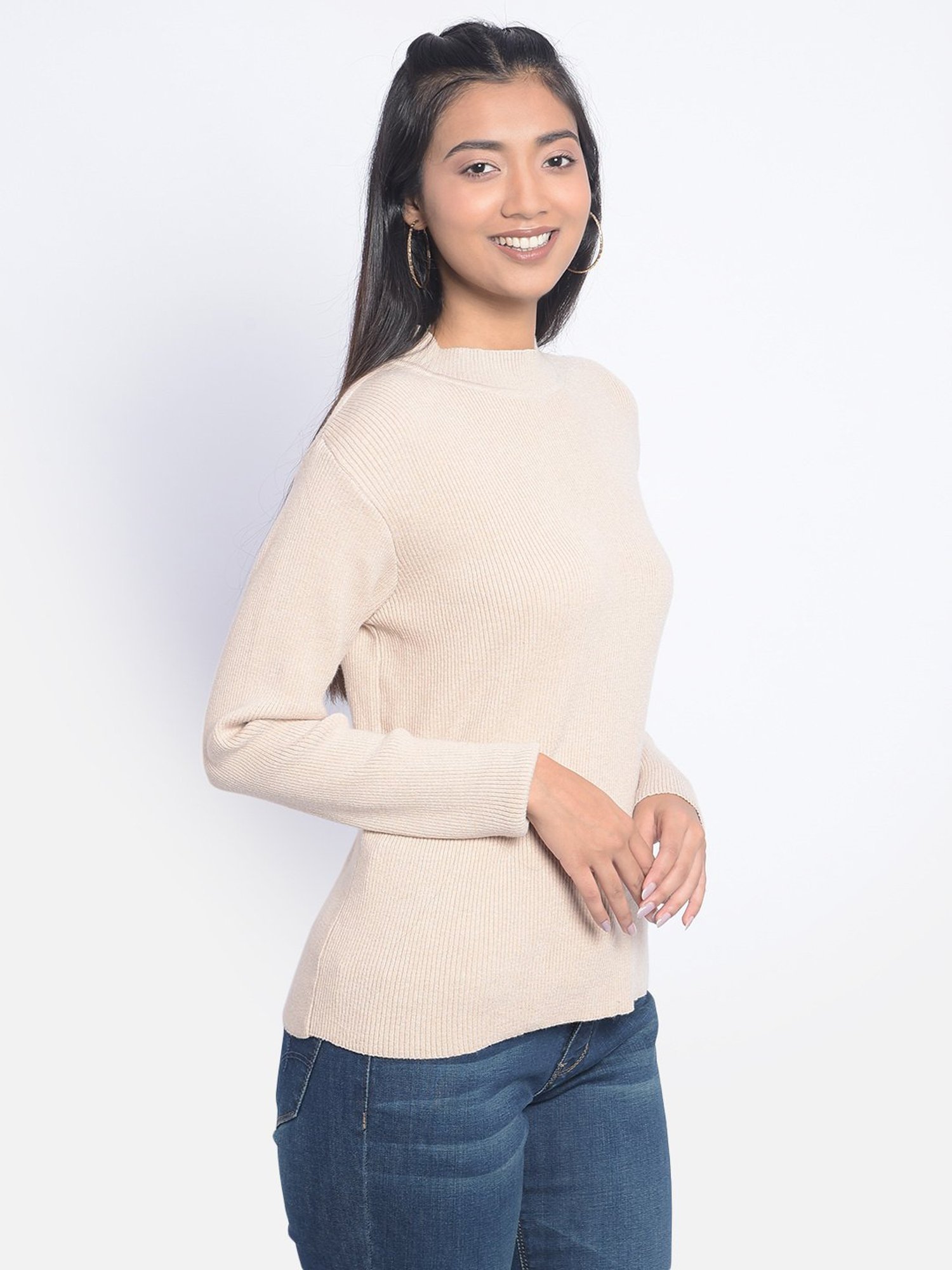 Crimsoune Club Beige Regular Fit Sweater