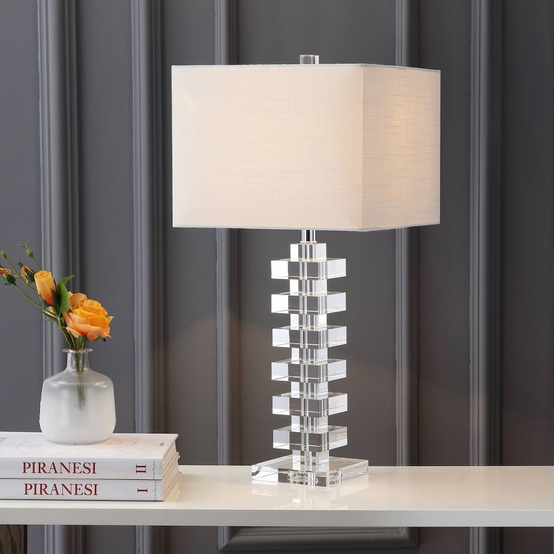 28" Crystal June Table Lamp (Includes LED Light Bulb) Clear - JONATHAN Y