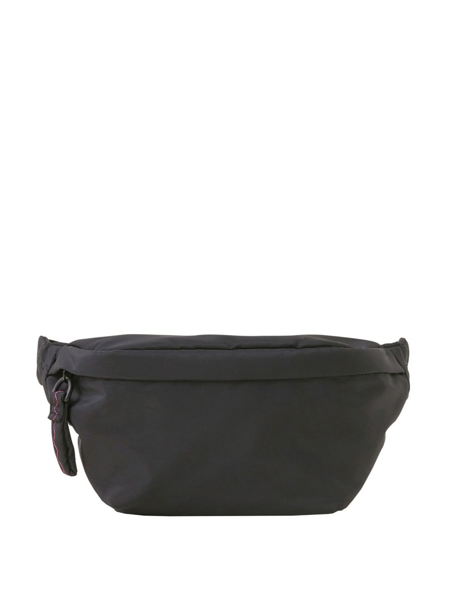 Accessorize London Black Fabric Solid Waist Pouch