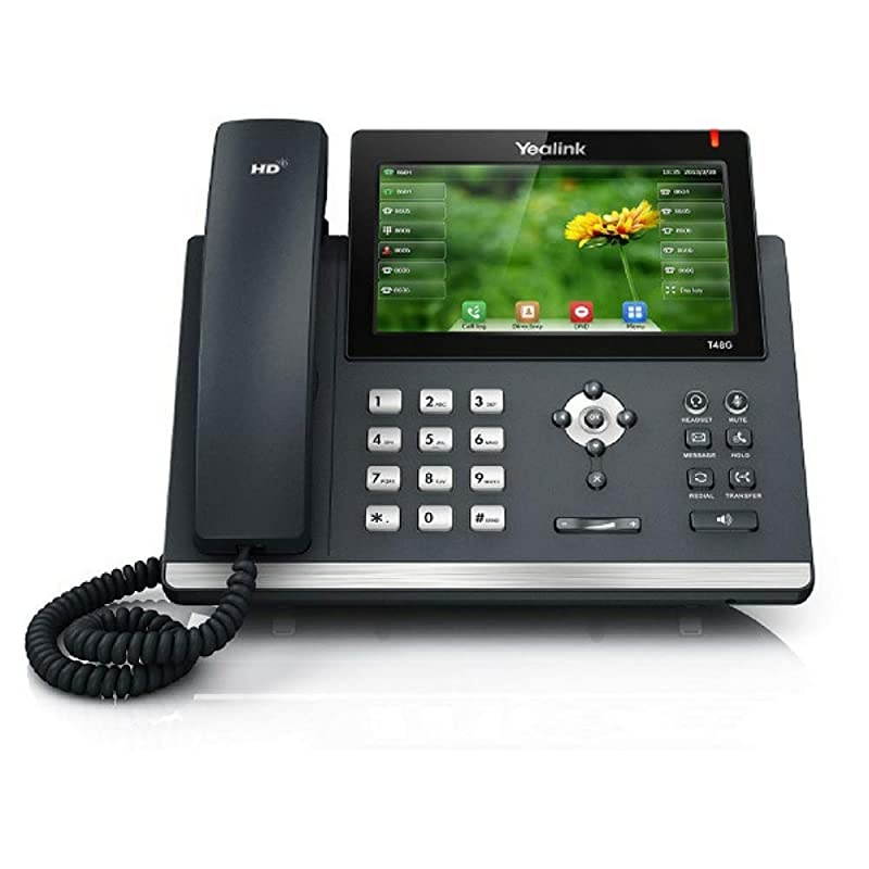 T48S IP Phone 16 Lines 7Inch Color Touch Screen Display USB 20 DualPort Gigabit Ethernet 8023af PoE Power Adapter Not Included SIPT48S