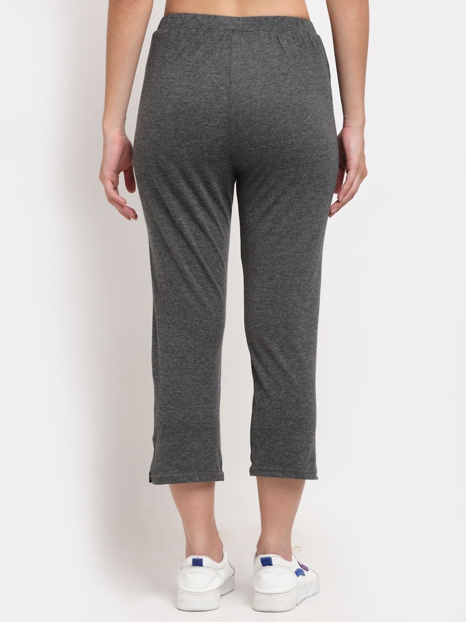 BRINNS Dark Grey Mid Rise Cropped Capris