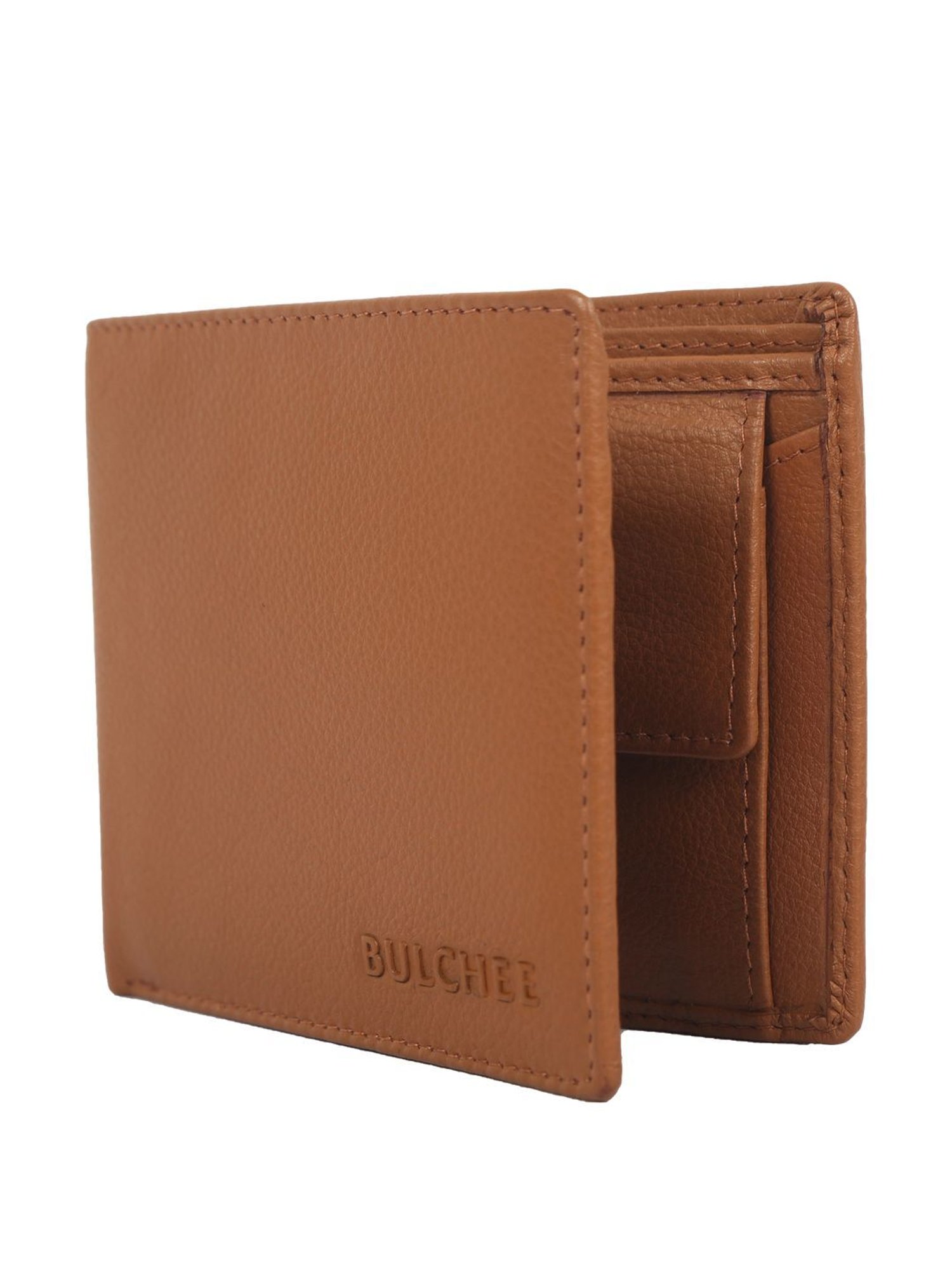 BULCHEE Tan Casual Leather Bi-Fold Wallet for men