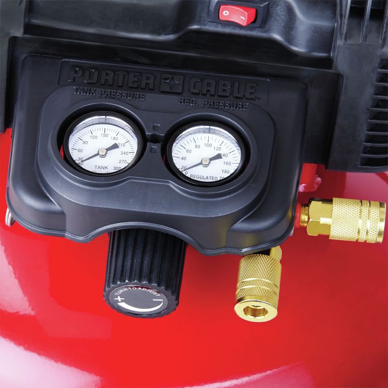 Porter-Cable C2002R 0.8 HP 6 Gallon Oil-Free Pancake Air Compressor