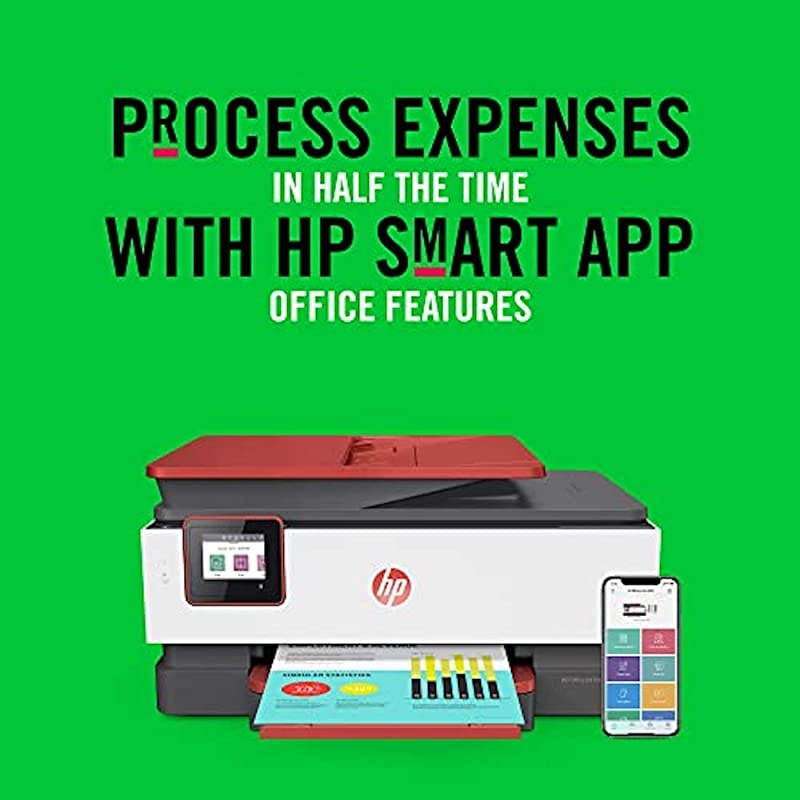 OfficeJet Pro 8035 All-in-One Wireless Printer - Includes 8 Months of Ink,  Instant Ink, Works with Alexa - Coral (4KJ65A)