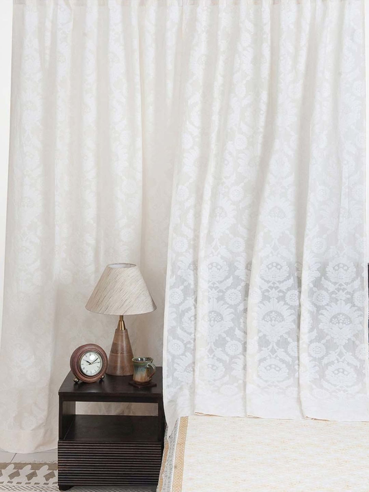 Fabindia Home Gulmarg White Cotton Curtain