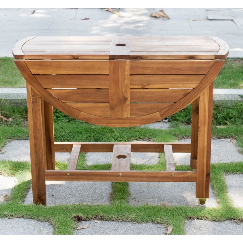 Acacia Folding Round Dining Table - Merry Products