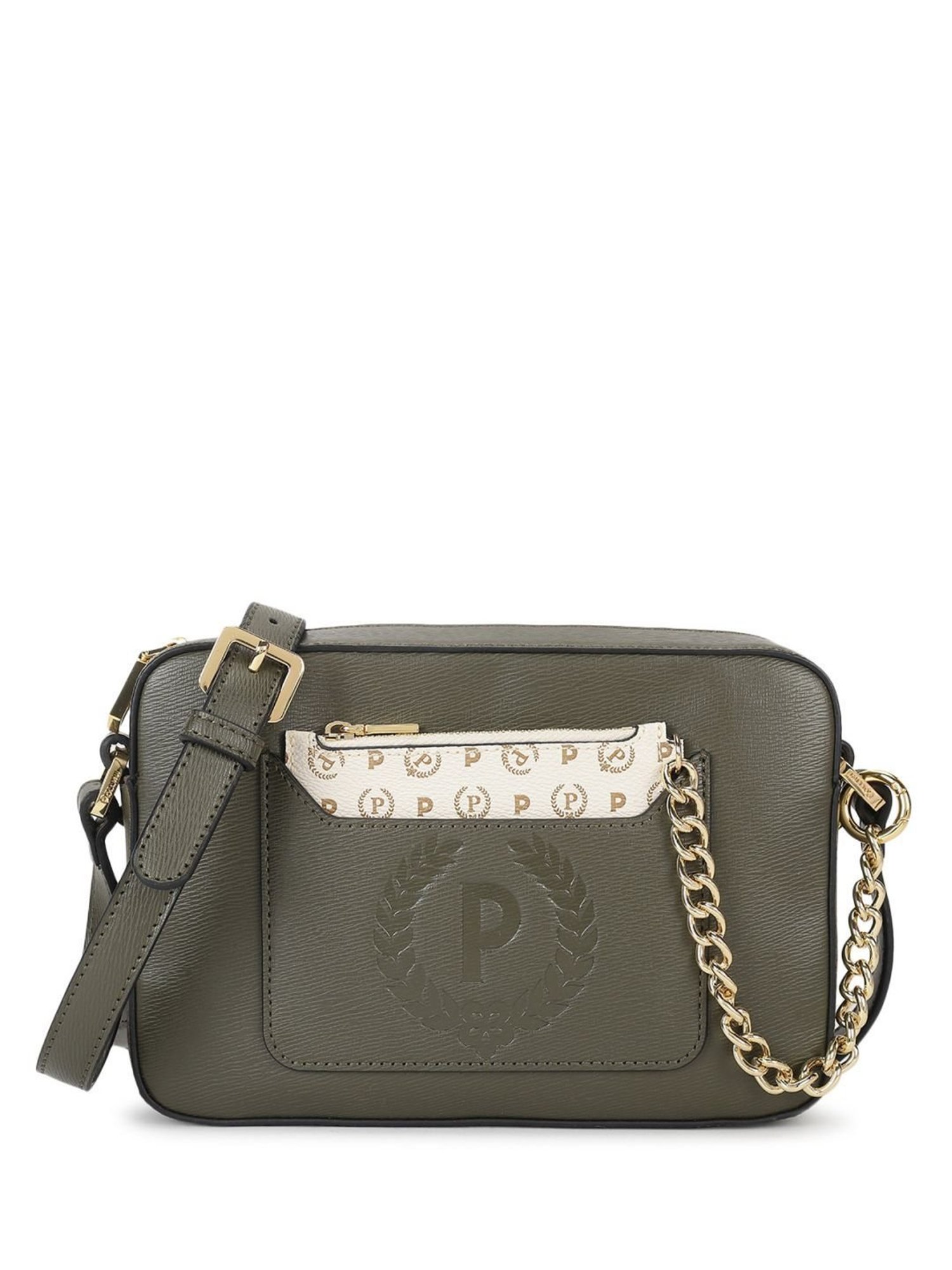 Pollini Green Medium Cross Body Bag
