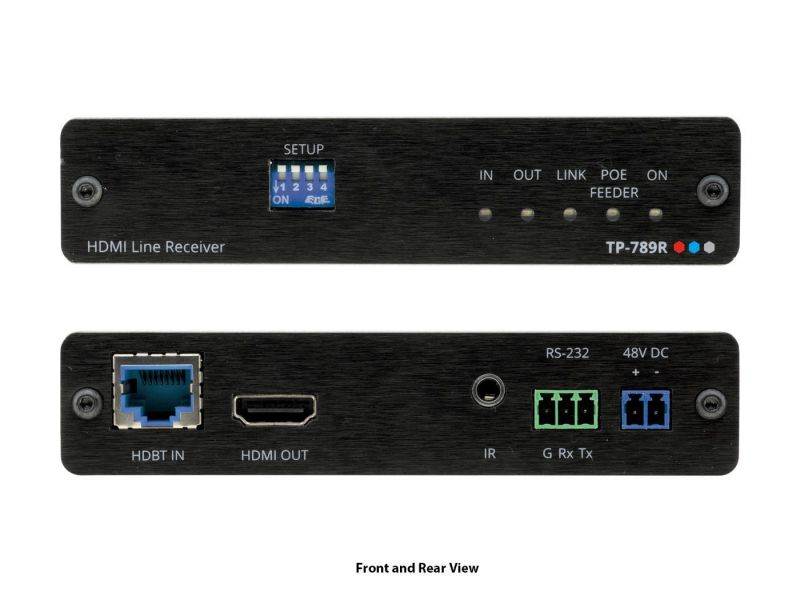 Kramer TP-789R 4K60 HDMI HDCP 2.2 Bidirectional PoE Extender (Receiver) with RS-232/IR over Long-Reach HDBaseT
