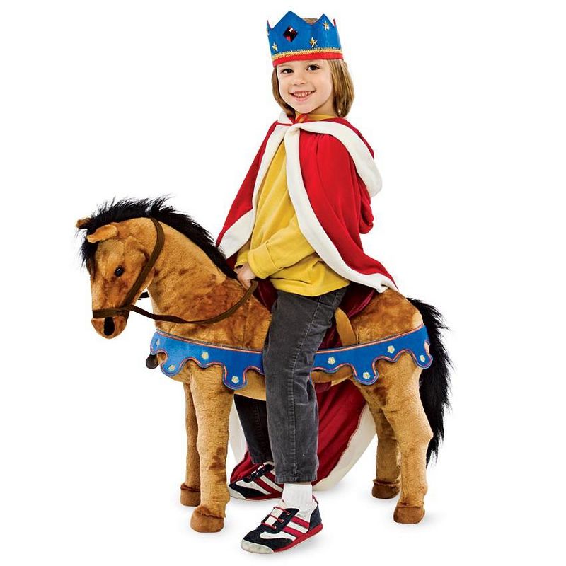 Magic Cabin - Royal Sit-on Plush Pony, Brown