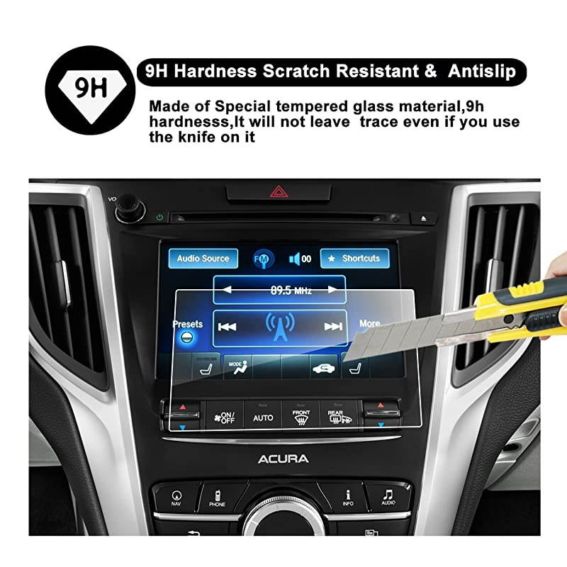 20152018 Acura TLX ODMD Display 7Inch Lower Touch Screen Protector  HD Clear Tempered Glass Guard Shield ScratchResistant Ultra HD Extreme Clarity