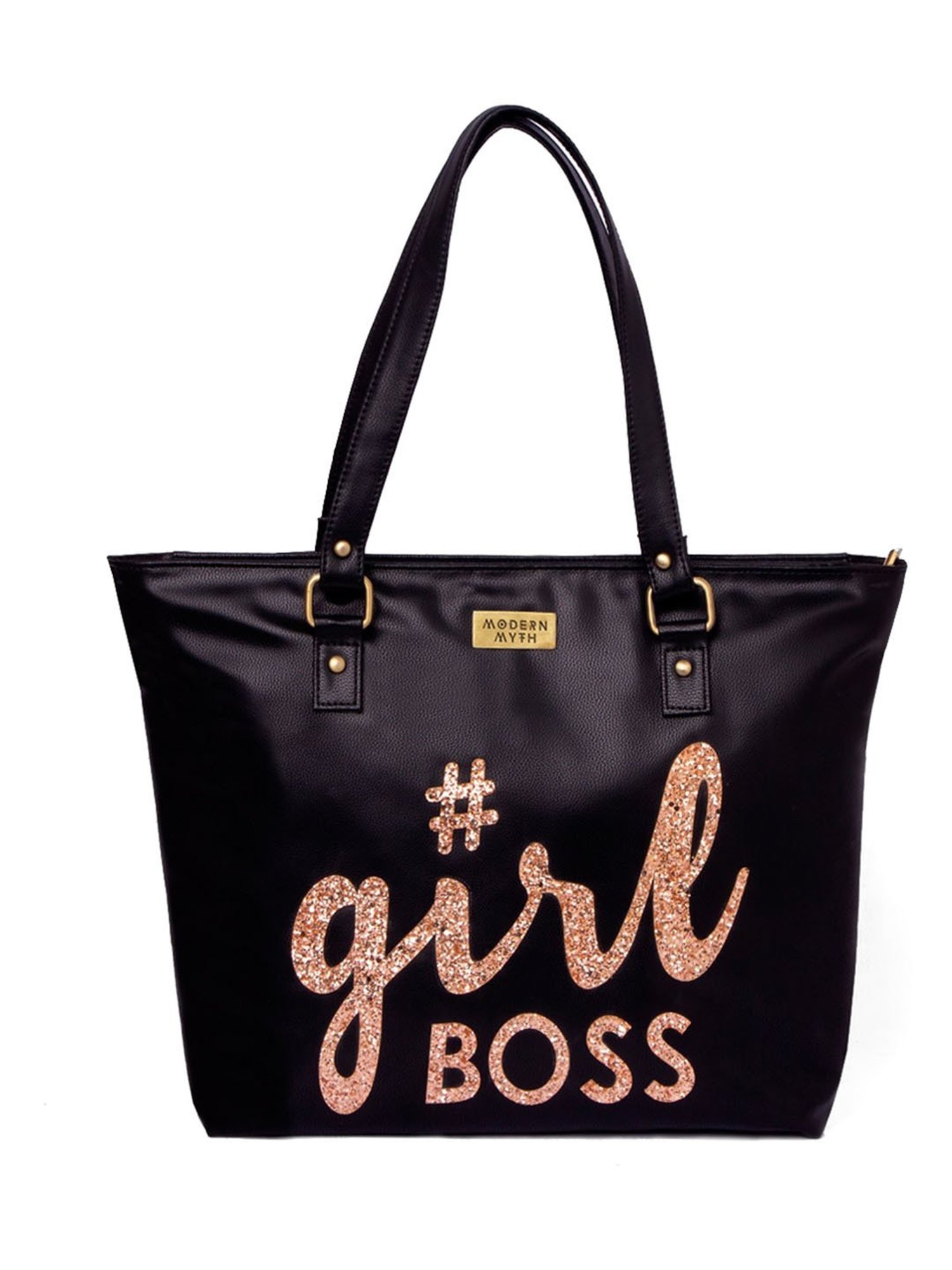 Modern Myth Black Large Tote Bag