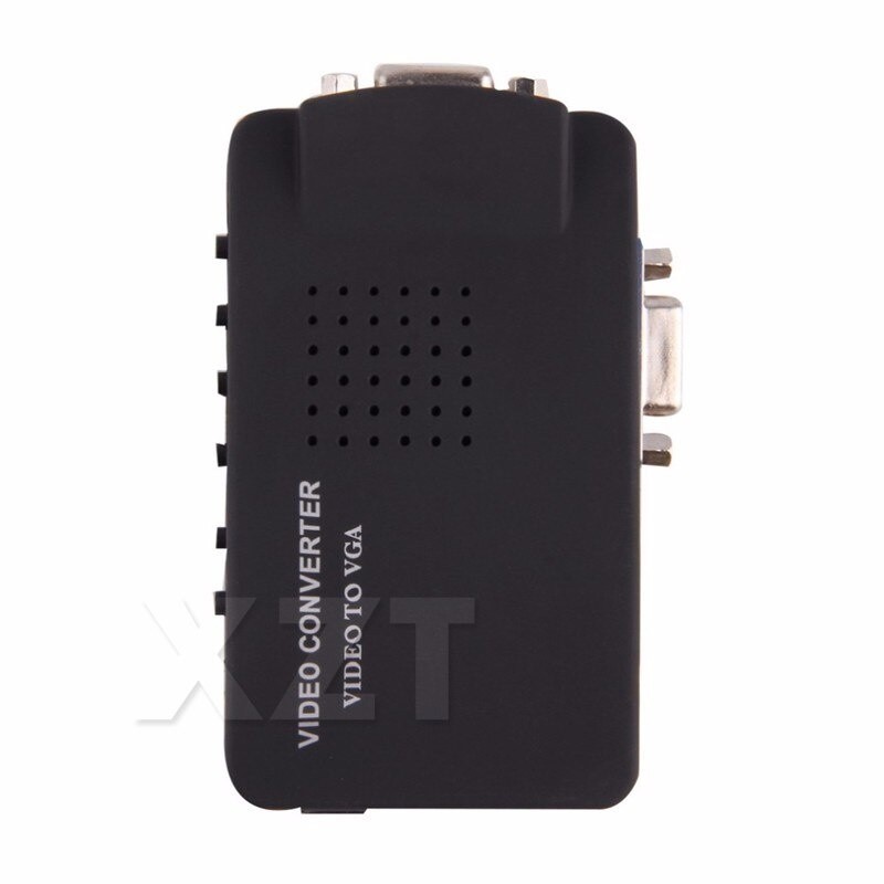 est for PC Laptop Composite Video TV RCA S-Video AV In To PC VGA LCD Out Converter Adapter Switch Box