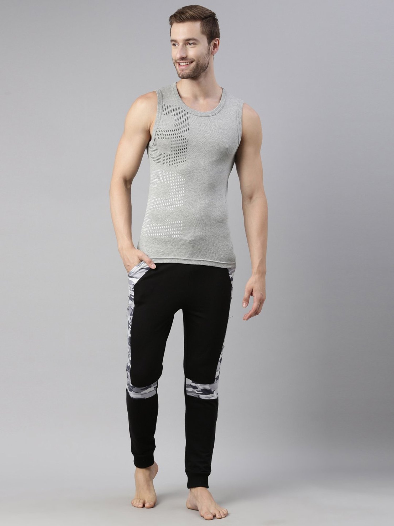 Dixcy Scott Maximus Multi Cotton Regular Fit Printed Vest - Pack Of 2