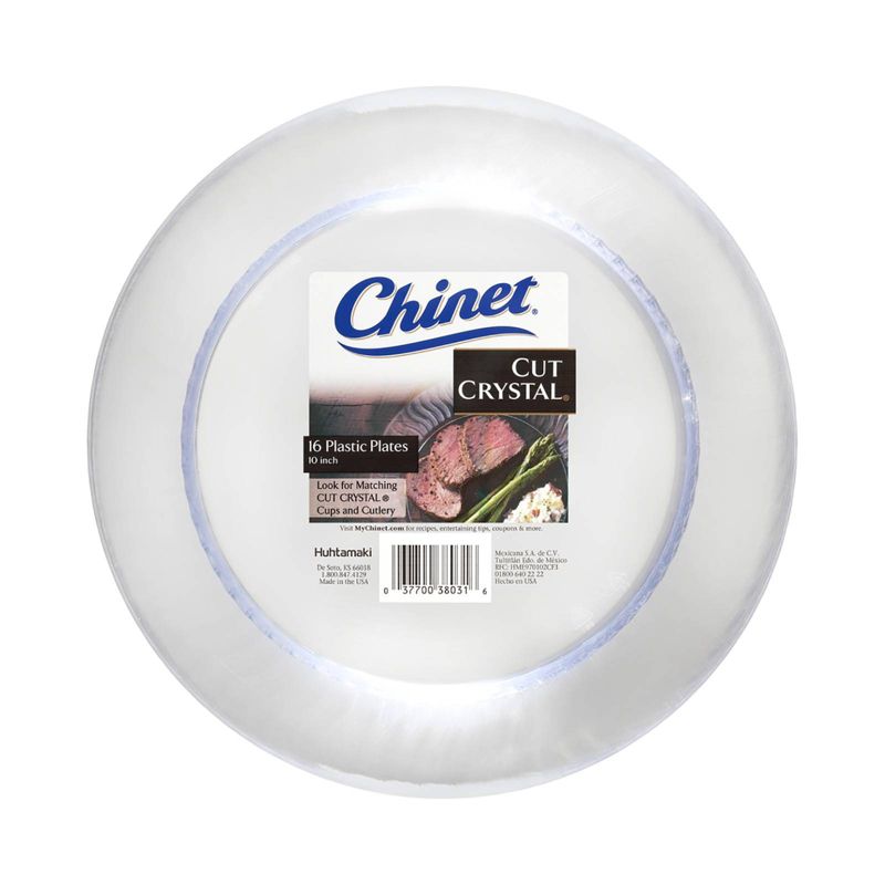 Chinet Cut Crystal 10" Plate - 16ct