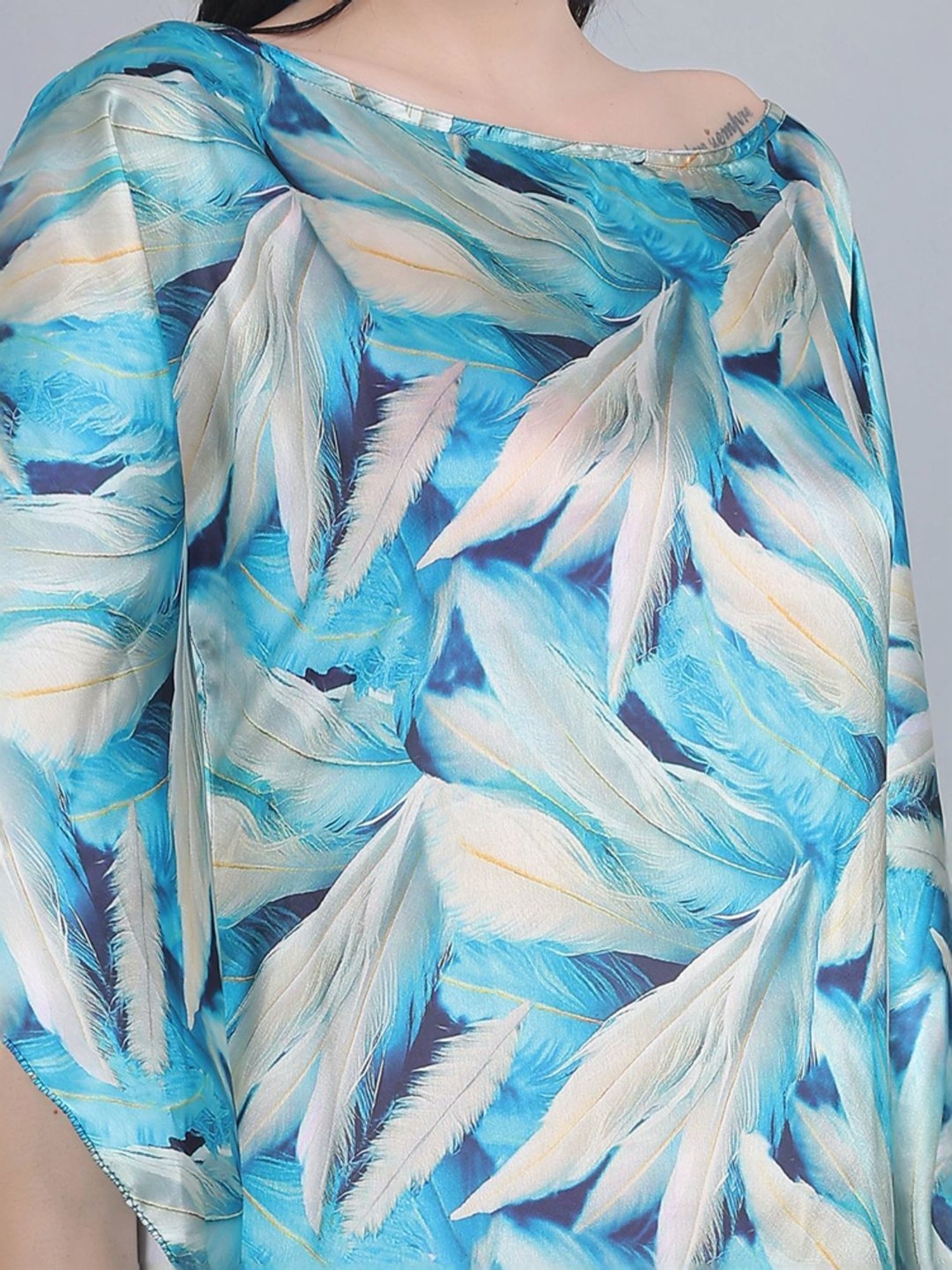 mod & shy Blue Printed Kaftan