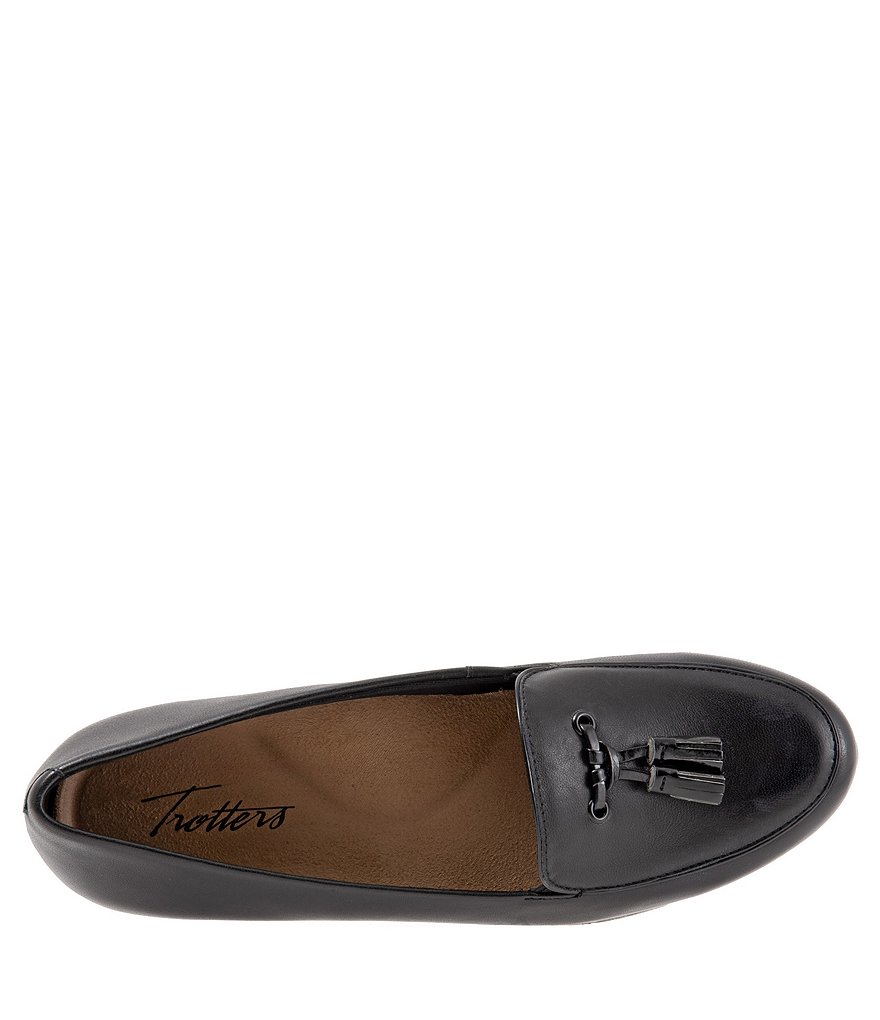 Trotters Mary Leather Tassel Block Heel Loafers