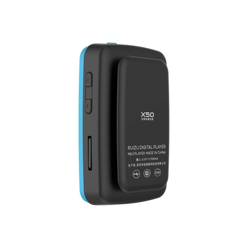 RUIZU X50 8GB 1.5in MP3 MP4 Player HiFi Lossless Sound Quality Bluetooth Pedometer TF Card FM Radio Recording E-book Time Calendar