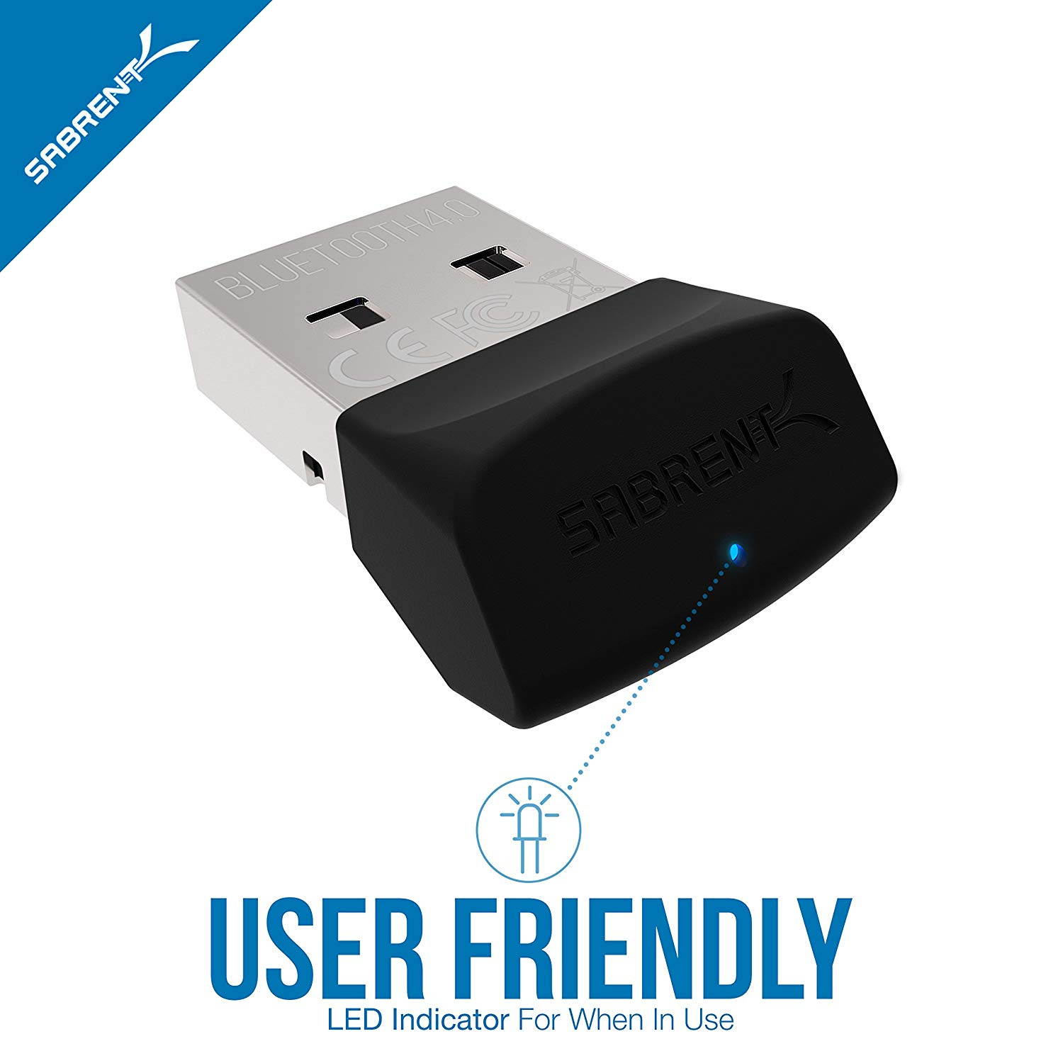 Sabrent Bluetooth 4.0 - Bluetooth Adapter For Desktop Computer-Notebook