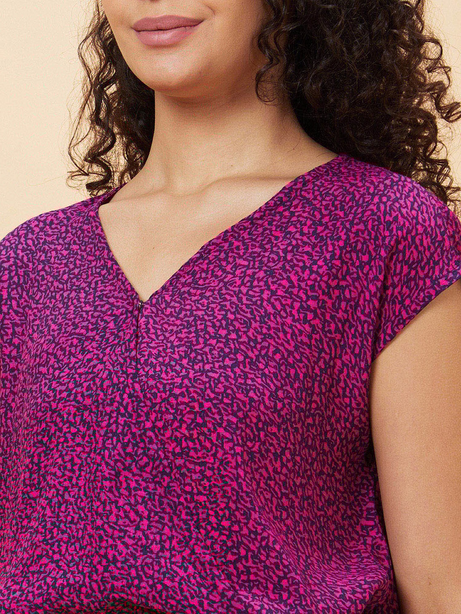 Globus Pink & Black Printed Mini Playsuit