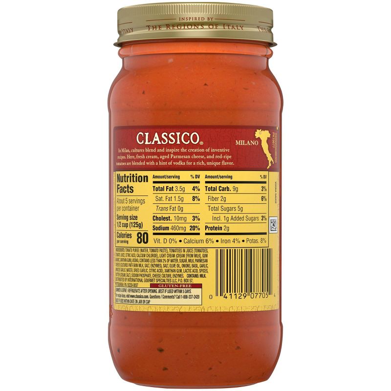 Classico Signature Recipes Vodka Pasta Sauce - 24oz
