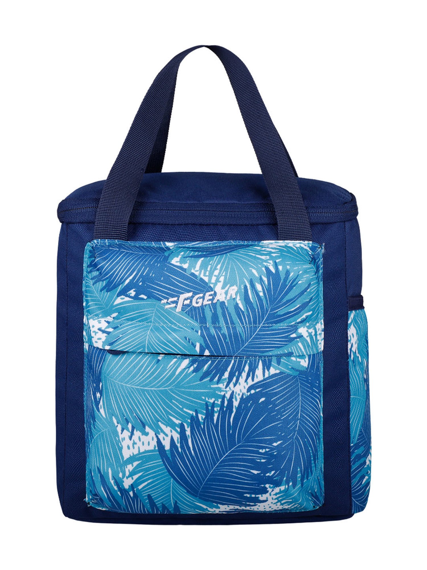 F Gear Hoover Aqua Blue Printed Medium Lunch Bag