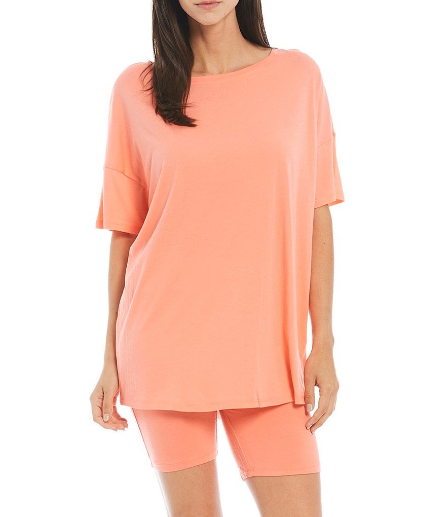 Honeydew Intimates Travel Light French Terry Short Sleeve Top & Shorts Coordinating Lounge Set