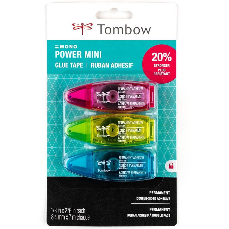 3pk Power Mini Glue Tape - Tombow