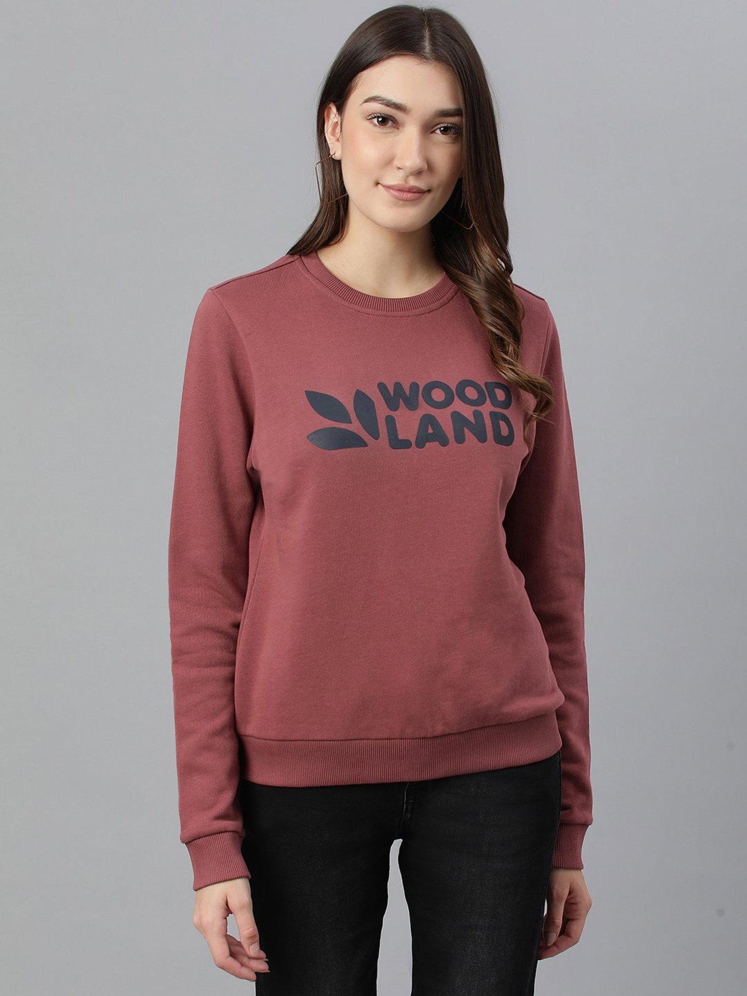 Woodland Purple Cotton Printed Sweatshirt
