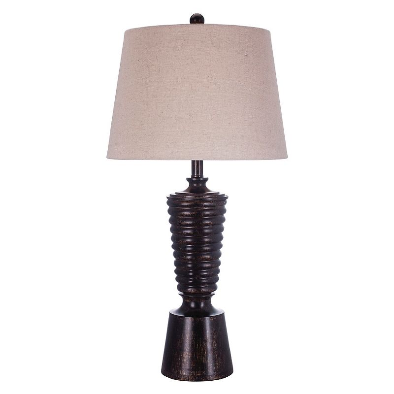 Deco Resin Table Lamp - 30.5"H - Antique Bronze
