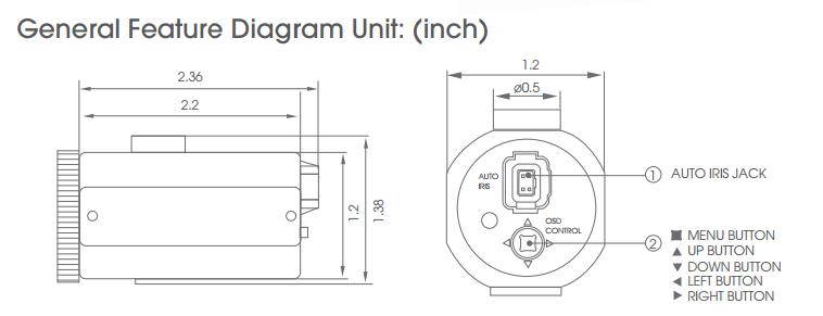 kT&C Mini CCTV High Resolution BOX Camera 750TVL 960H Digital Day & Night KPC-E650NU 0.08 LUX 12V DC